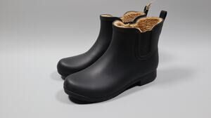 Chooka Delridge Chelsea Rain Boots Womens 9M Black Waterproof Plush Bootie